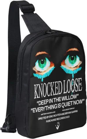 Knocked Music Loose Crossbody Bags for Women Men, Travel Hiking Sling Bag, Lightweight Handbag, Chest Purse Backpack