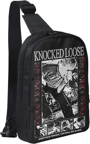 Knocked Music Loose Crossbody Bags for Women Men, Travel Hiking Sling Bag, Lightweight Handbag, Chest Purse Backpack