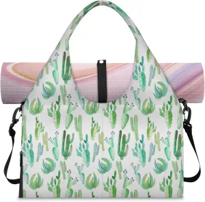 KOBLEN Yoga Gym Bags for Women Duffel Bag with Shoe Compartment and Yoga Mat Portable Weekender Bags for Pilates Travel Offices Workout Beach