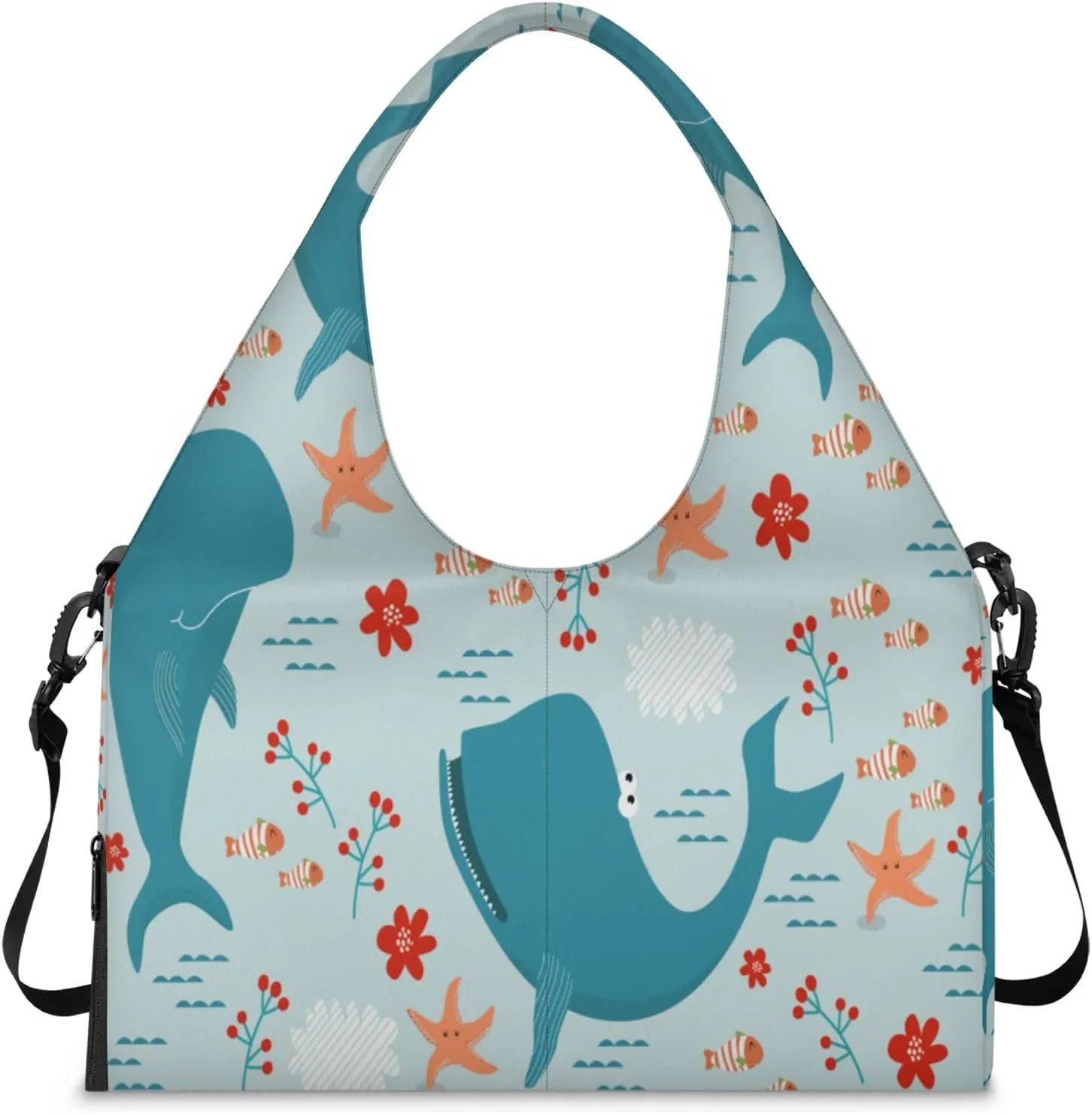 KOBLEN Yoga Gym Bags for Women Duffel Bag with Shoe Compartment and Yoga Mat Portable Weekender Bags for Pilates Travel Offices Workout Beach