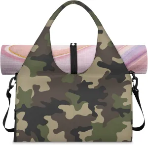 KOBLEN Yoga Gym Bags for Women Duffel Bag with Shoe Compartment and Yoga Mat Portable Weekender Bags for Pilates Travel