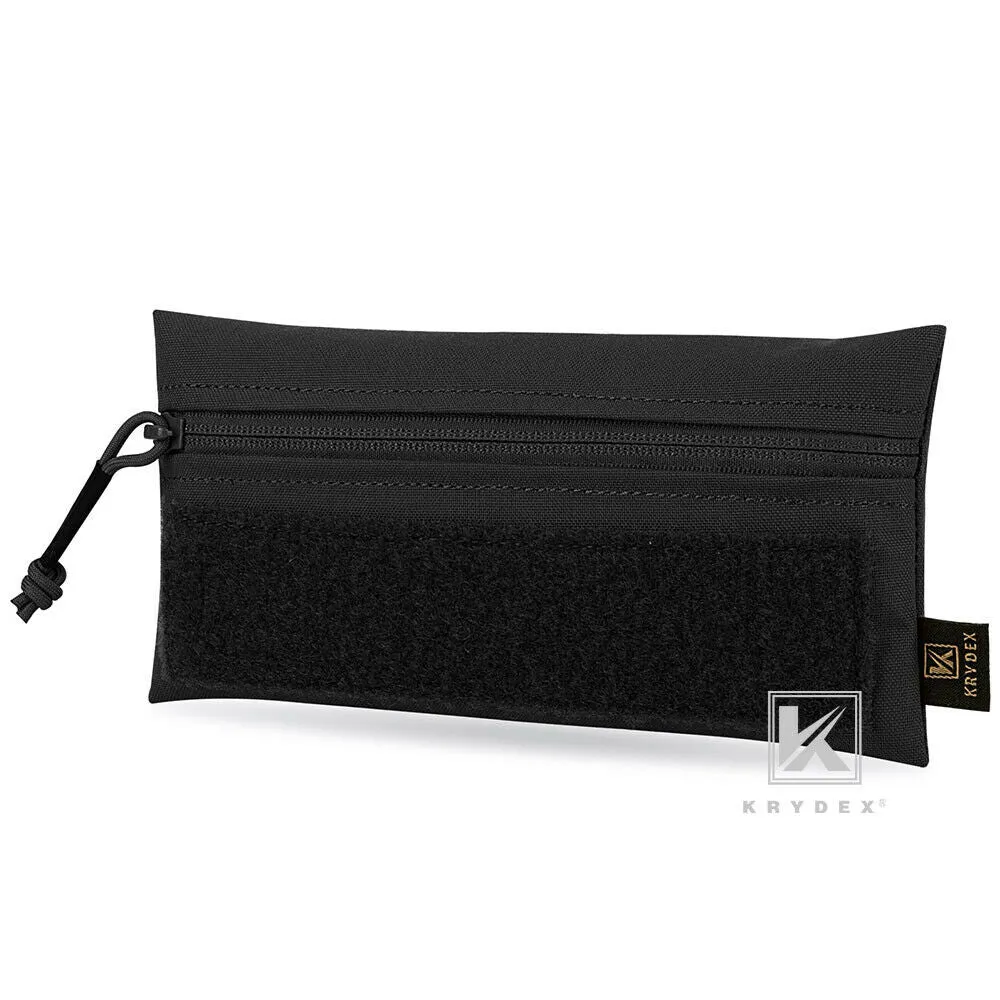 KRYDEX Hook & Loop Zipper Candy Pouch Utility Tool Storage Pouch for Plate Carrier Vest Chest Rig