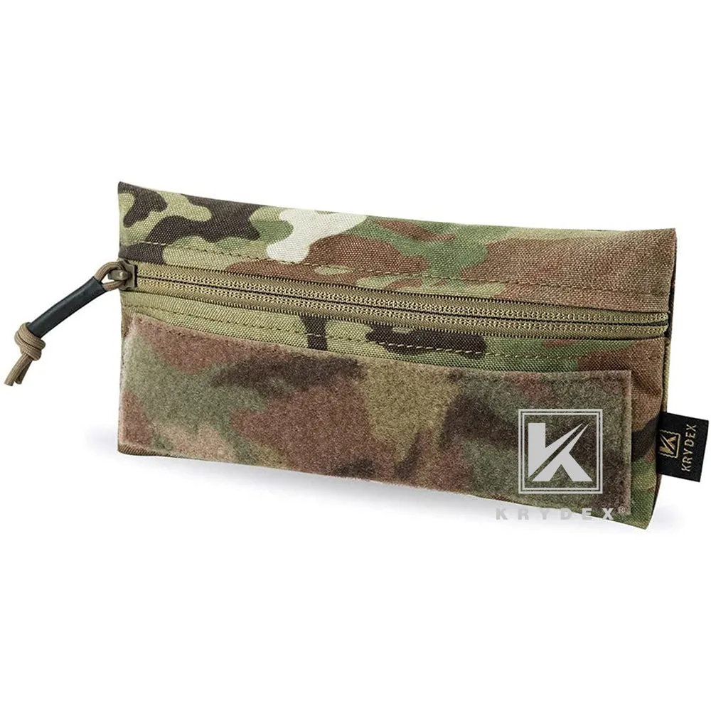 KRYDEX Hook & Loop Zipper Candy Pouch Utility Tool Storage Pouch for Plate Carrier Vest Chest Rig