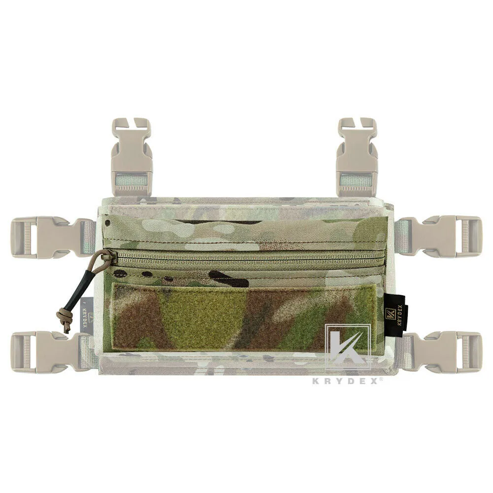 KRYDEX Hook & Loop Zipper Candy Pouch Utility Tool Storage Pouch for Plate Carrier Vest Chest Rig