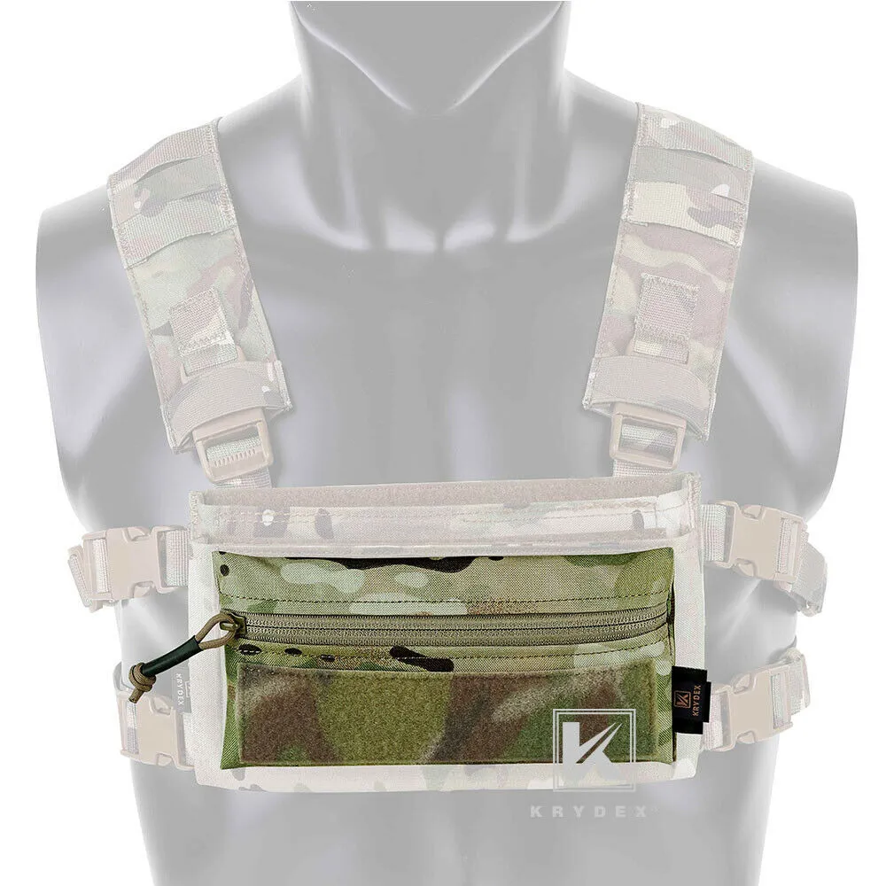 KRYDEX Hook & Loop Zipper Candy Pouch Utility Tool Storage Pouch for Plate Carrier Vest Chest Rig