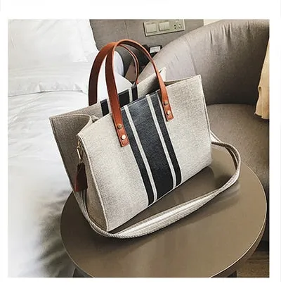 Ladies Superior-grade Trunk Casual Bags Canvas MSGHER Famous Shoulder Brands Tote Female Messenger Large Bag Bag Bag Specially designed Handbag Women
