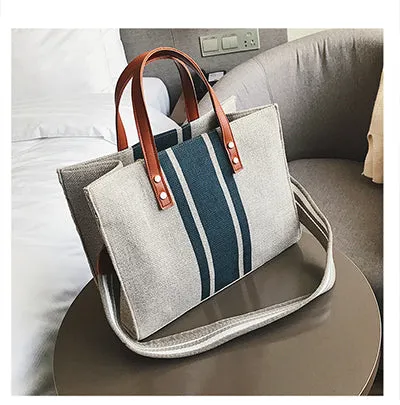 Ladies Superior-grade Trunk Casual Bags Canvas MSGHER Famous Shoulder Brands Tote Female Messenger Large Bag Bag Bag Specially designed Handbag Women