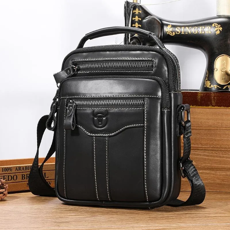 Large Capacity Retro Cowhide Crossbody Bag