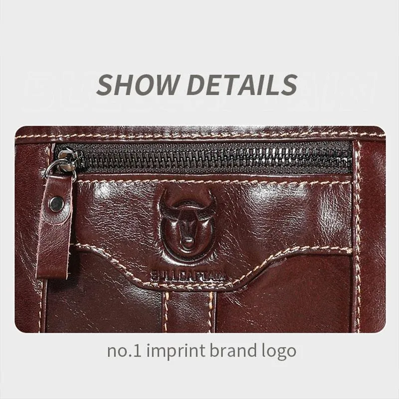 Large Capacity Retro Cowhide Crossbody Bag