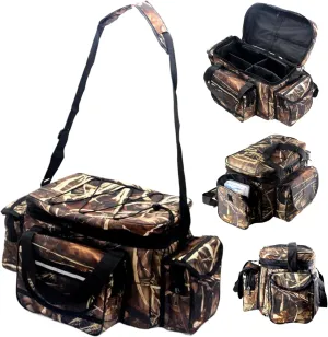 Large Capacity Tackle Bag, Fishing Tackle Bag with Multi-pocket, Oxford Cloth Box, Portable Small Adjustable Padded Strap and Top Handle
