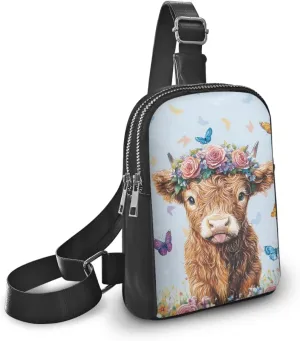 Leahter Small Sling Bag for Women,RFID Crossbody Bag Crossbody Purse for Women Gift