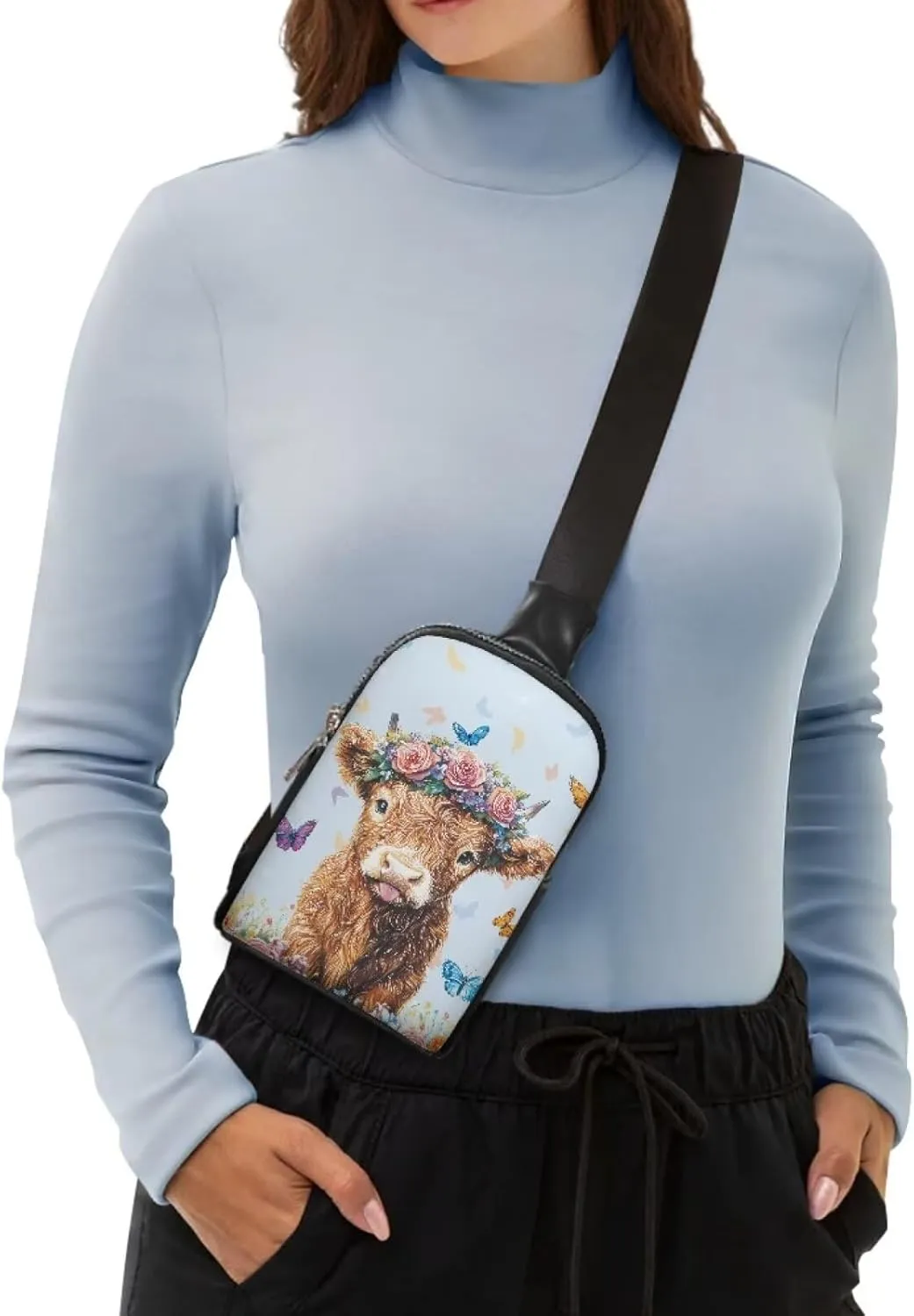 Leahter Small Sling Bag for Women,RFID Crossbody Bag Crossbody Purse for Women Gift