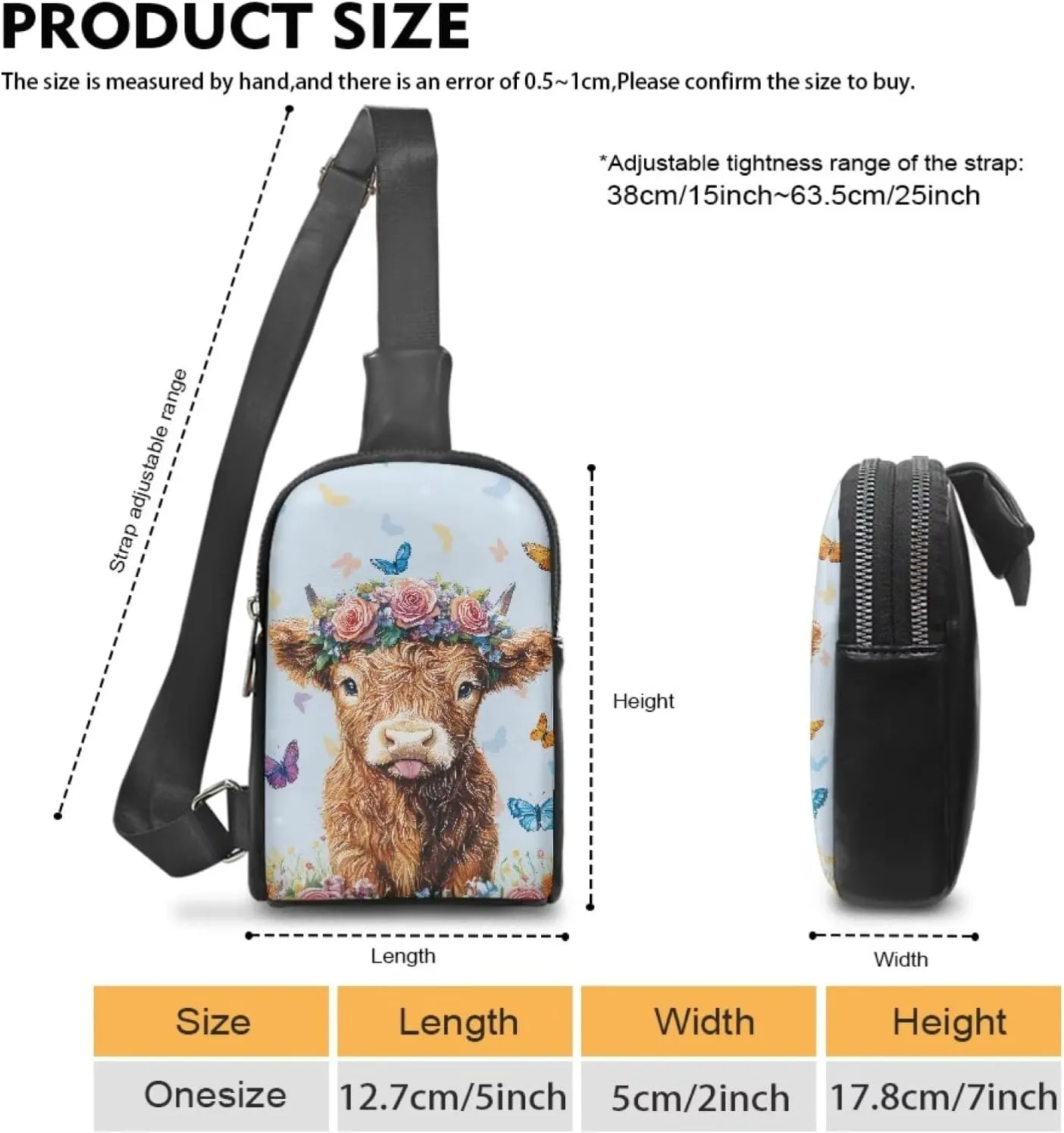 Leahter Small Sling Bag for Women,RFID Crossbody Bag Crossbody Purse for Women Gift