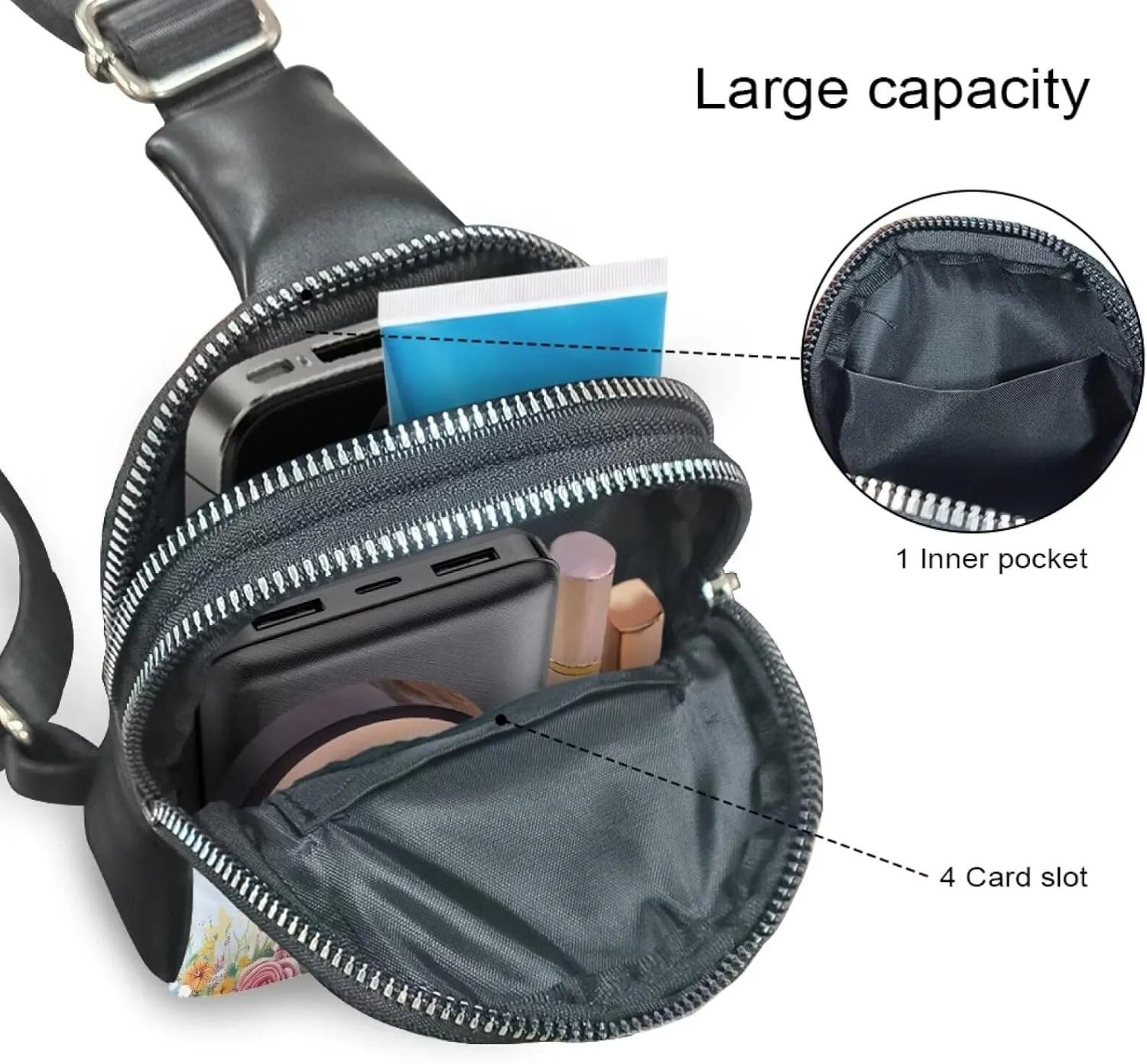Leahter Small Sling Bag for Women,RFID Crossbody Bag Crossbody Purse for Women Gift