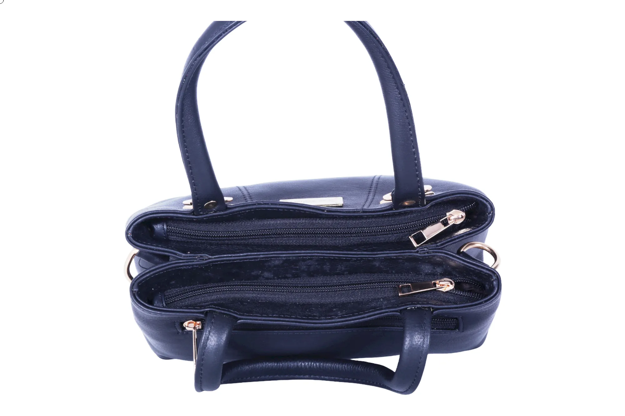 LEATHER HANDHELD BAG 37016 (BLACK)