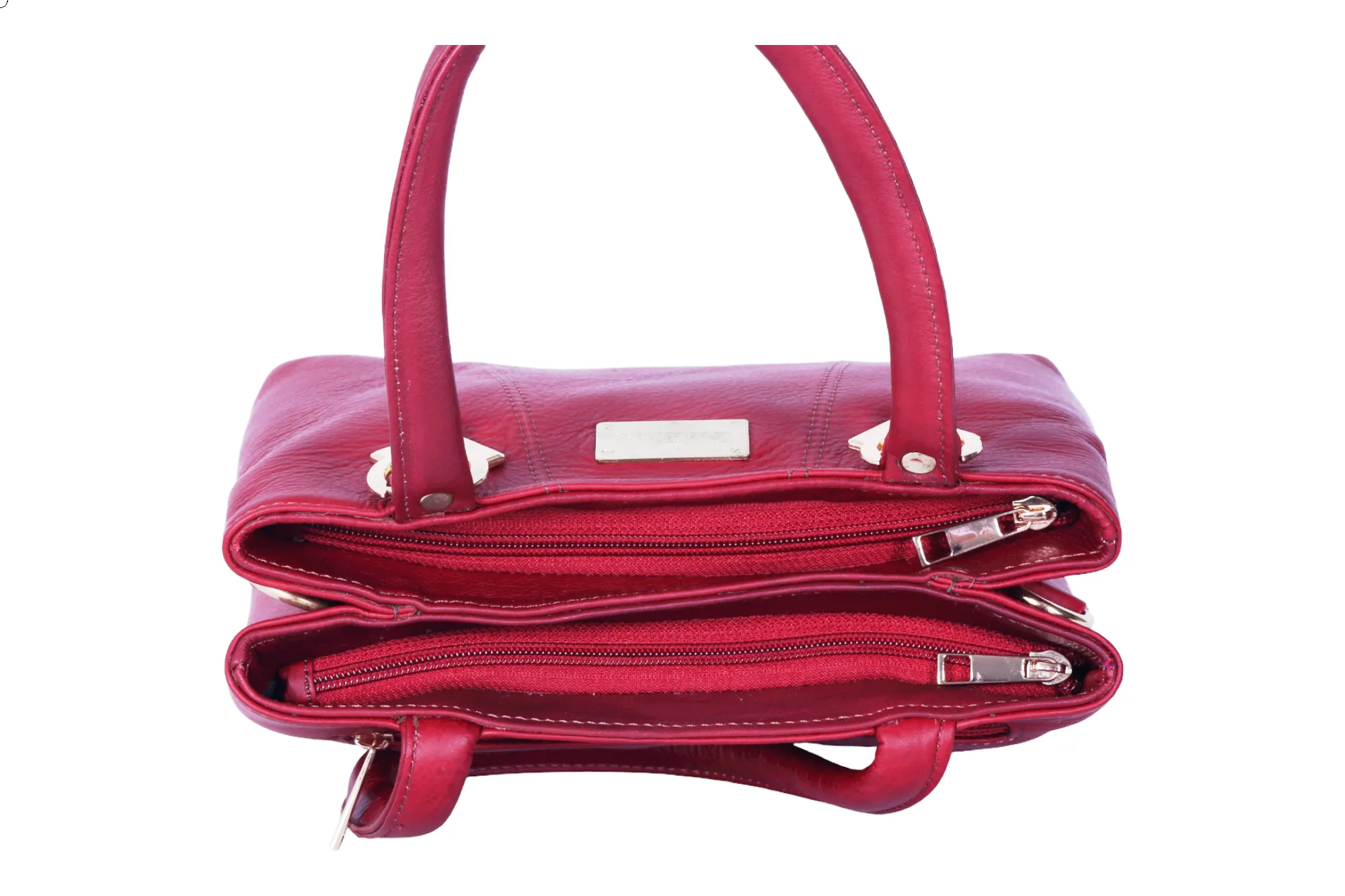LEATHER HANDHELD BAG 37016 (MAROON)