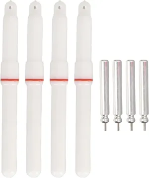 Led Light Up Float Sticks, 4PCS Fishing Glow Sticks Rod Tip Glow Sticks Dark Glow Fishing Stick ABS LED Float Rod Tip Luminous Light Sticks with Battery for Dark Night Fishing