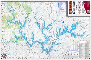 Lewis Smith Lake Fishing Map #106