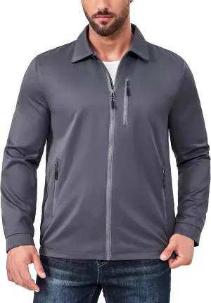Little Donkey Andy Men's Lightweight Windbreaker Casual Jacket Spring Fall Softshell Outwear for Hiking Travel