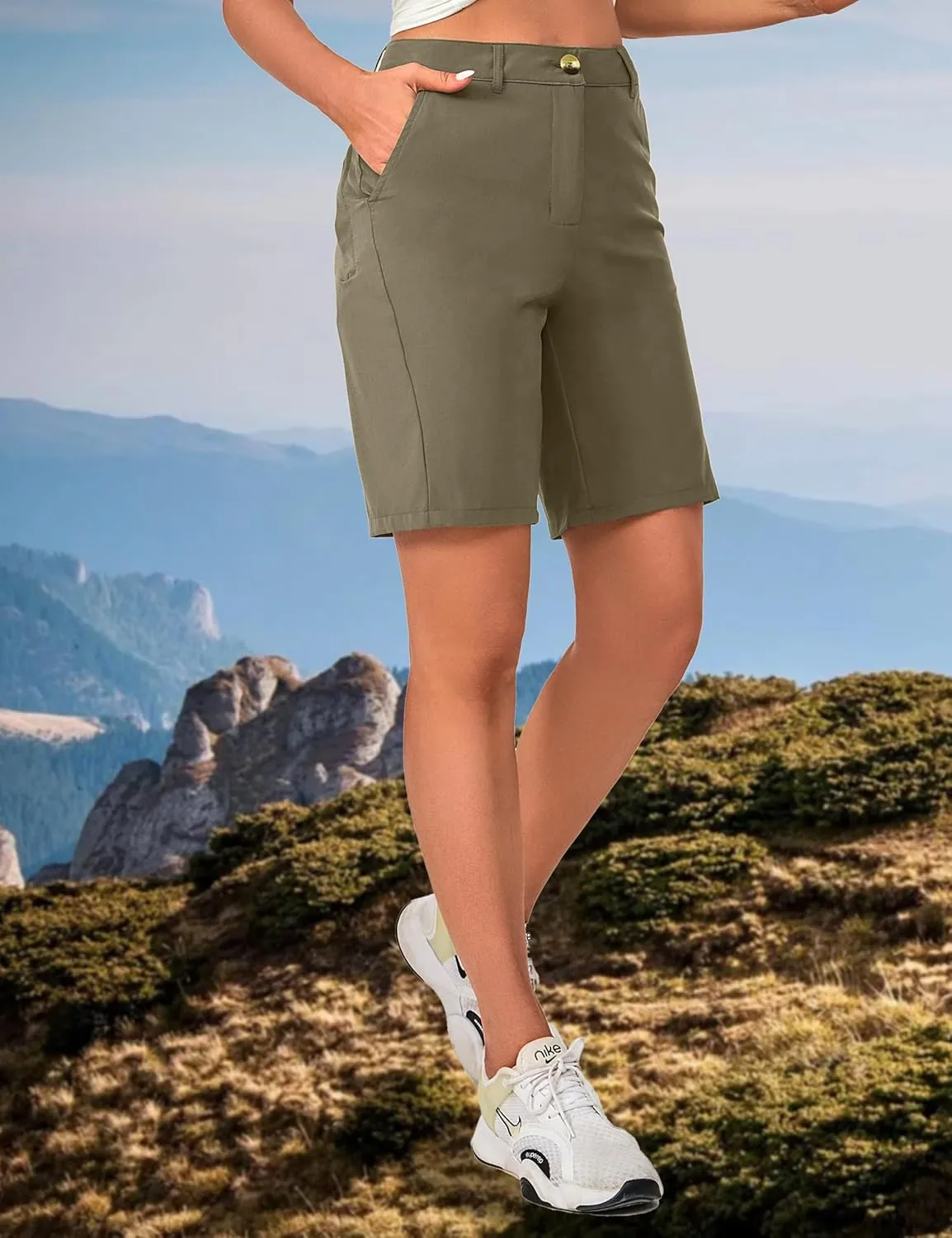 Little Donkey Andy Women's Hiking Shorts Lightweight Waterproof Bermuda Quick Dry Outdoor Pants for Running