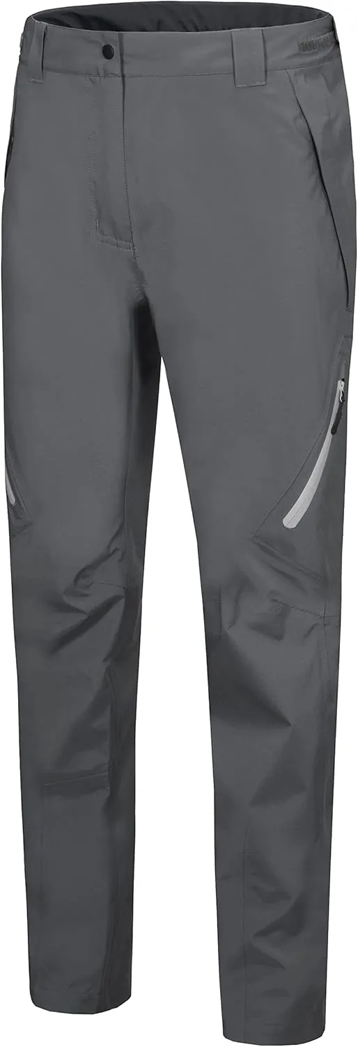 Little Donkey Andy Women's Lightweight Waterproof Rain Pants Breathable Hiking Pants for Outdoor Fishing