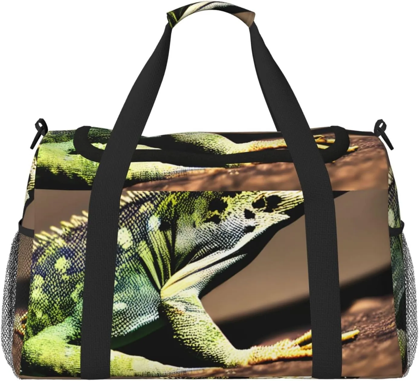 Lizard Hd Print Travel Hand Travel Bag Weekender Overnight Carry On Tote Foldable Crossbody Bag