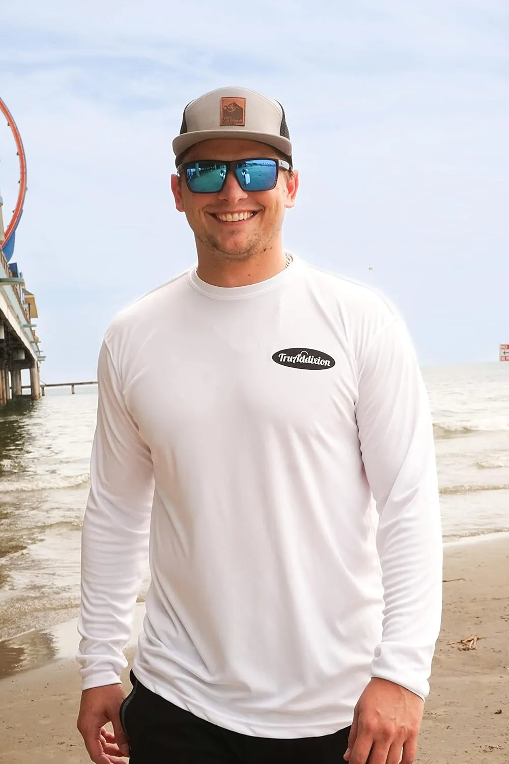 Long Sleeve Dry Fit Moisture Wicking UPF 50 UV Protection T Shirt Lobster & Hogfish Lightweight Fishing, Outdoor
