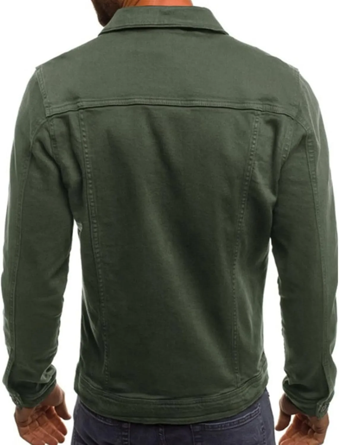 LONGBIDA Men's Casual Classic Denim Jacket Slim Fit Fashion Jean Coat