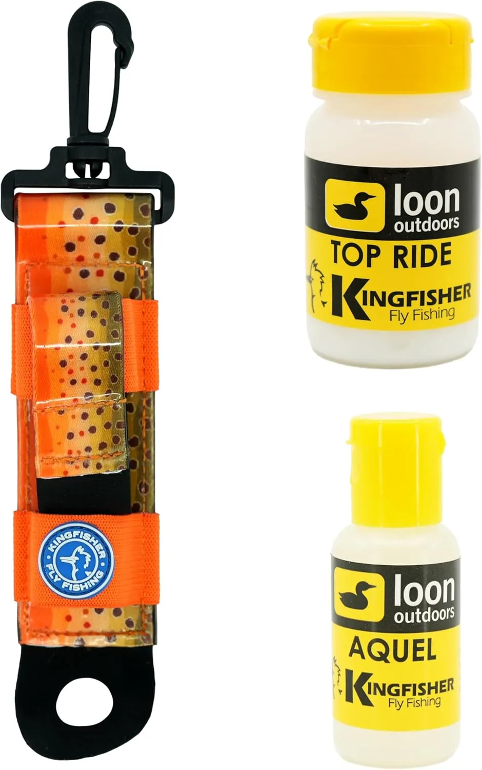 Loon Outdoors Combo Pack - Floatant and Desicant with a Kingfisher Combo Holder