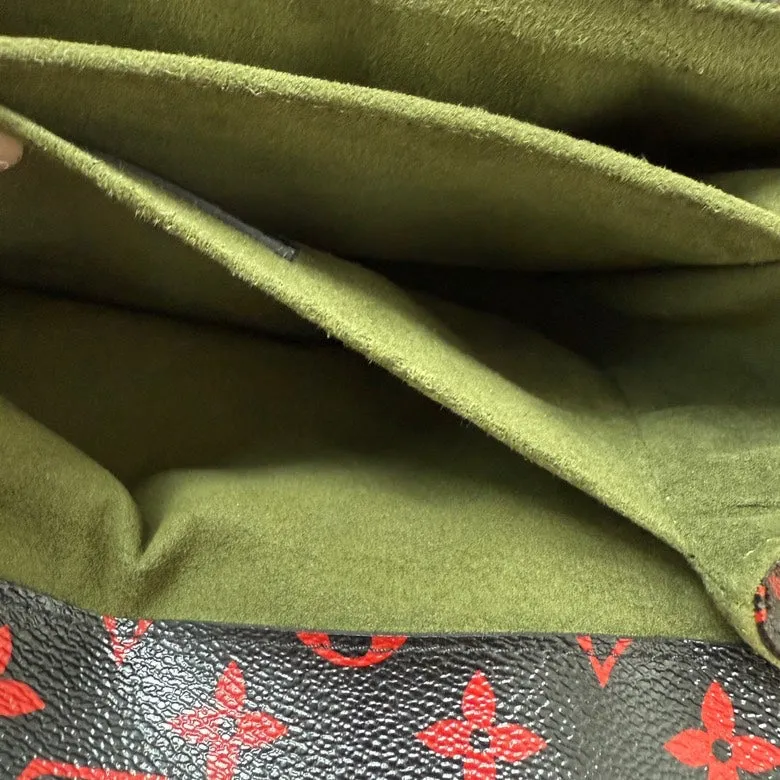 LOUIS VUITTON Monogram Messenger Bag Red/Black Crossbody