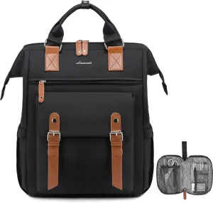 LOVEVOOK Laptop Backpack for Women, Teacher Nurse Bag Work Travel Computer Backpacks Purse,Water Resistant Daypack with USB Charging Port, 17.3 inch