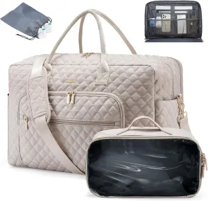 LOVEVOOK Travel Duffle Bag, Weekender Bag for Women with Toiletry Bag Carry on Overnight Bag with Laptop Compartment, Yoga Gym Bag with Wet Pocket Shoe Bag, Hospital Bag for Labor and Delivery