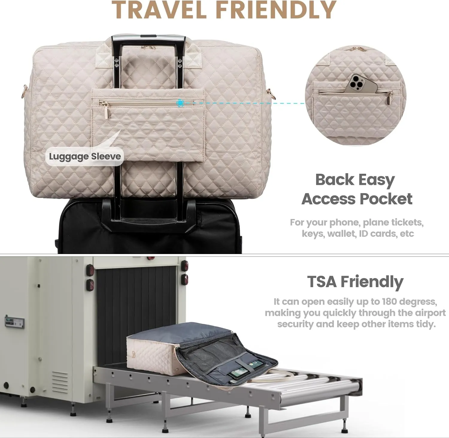 LOVEVOOK Travel Duffle Bag, Weekender Bag for Women with Toiletry Bag Carry on Overnight Bag with Laptop Compartment, Yoga Gym Bag with Wet Pocket Shoe Bag, Hospital Bag for Labor and Delivery