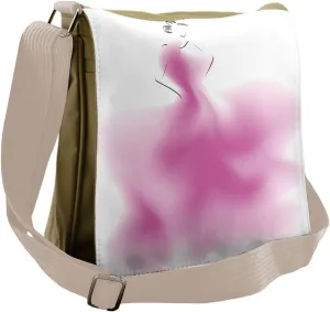 Lunarable Fashion Messenger Bag, Abstract Wedding Vogue Art, Unisex Cross-body