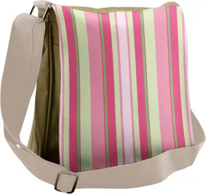 Lunarable Striped Messenger Bag, Groovy Straight Strokes, Unisex Cross-body