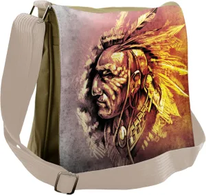 Lunarable Tribal Messenger Bag, Indigenous Chef, Unisex Cross-body