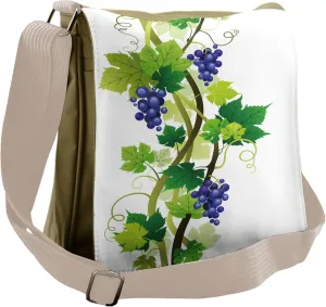 Lunarable Vine Messenger Bag, Farmland Countryside Grape, Unisex Cross-body