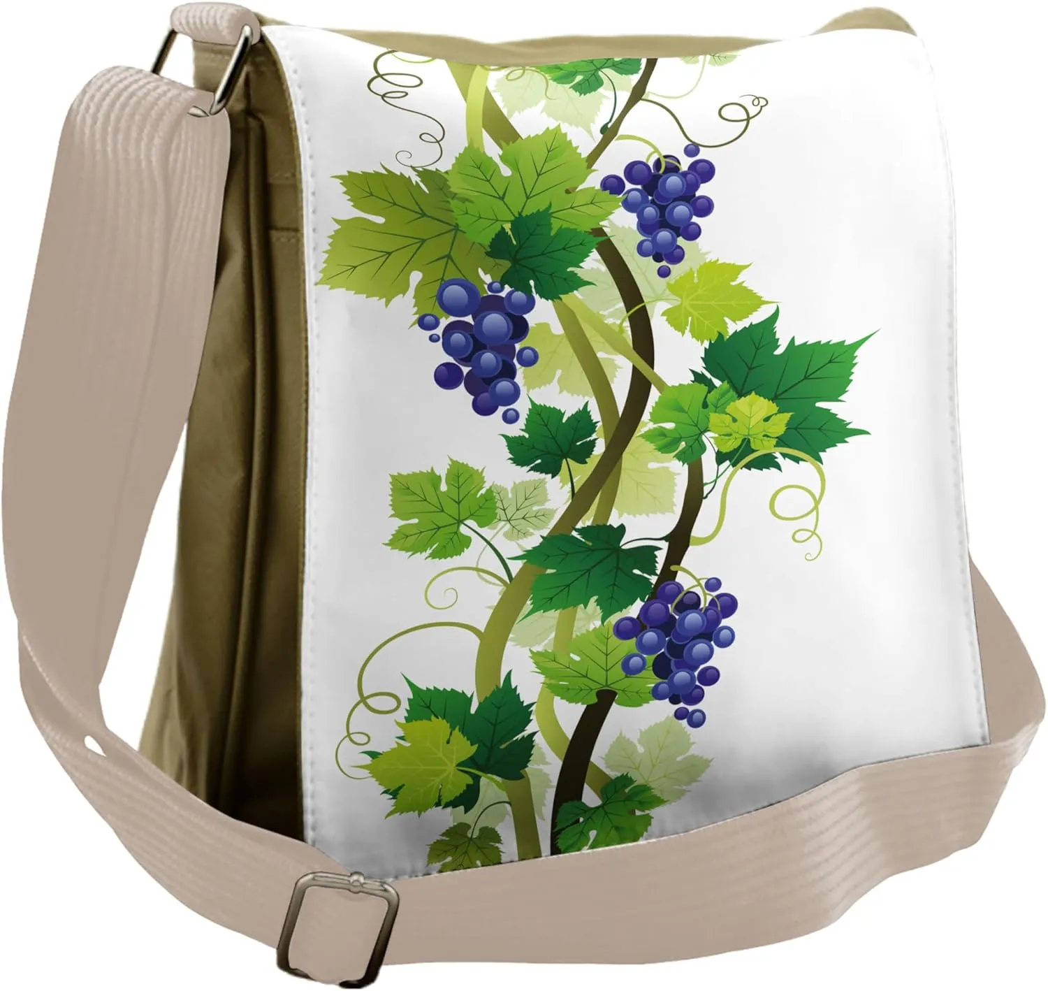Lunarable Vine Messenger Bag, Farmland Countryside Grape, Unisex Cross-body