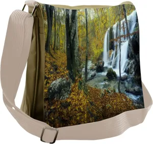 Lunarable Waterfall Messenger Bag, Cascade in Grand Canyon, Unisex Cross-body