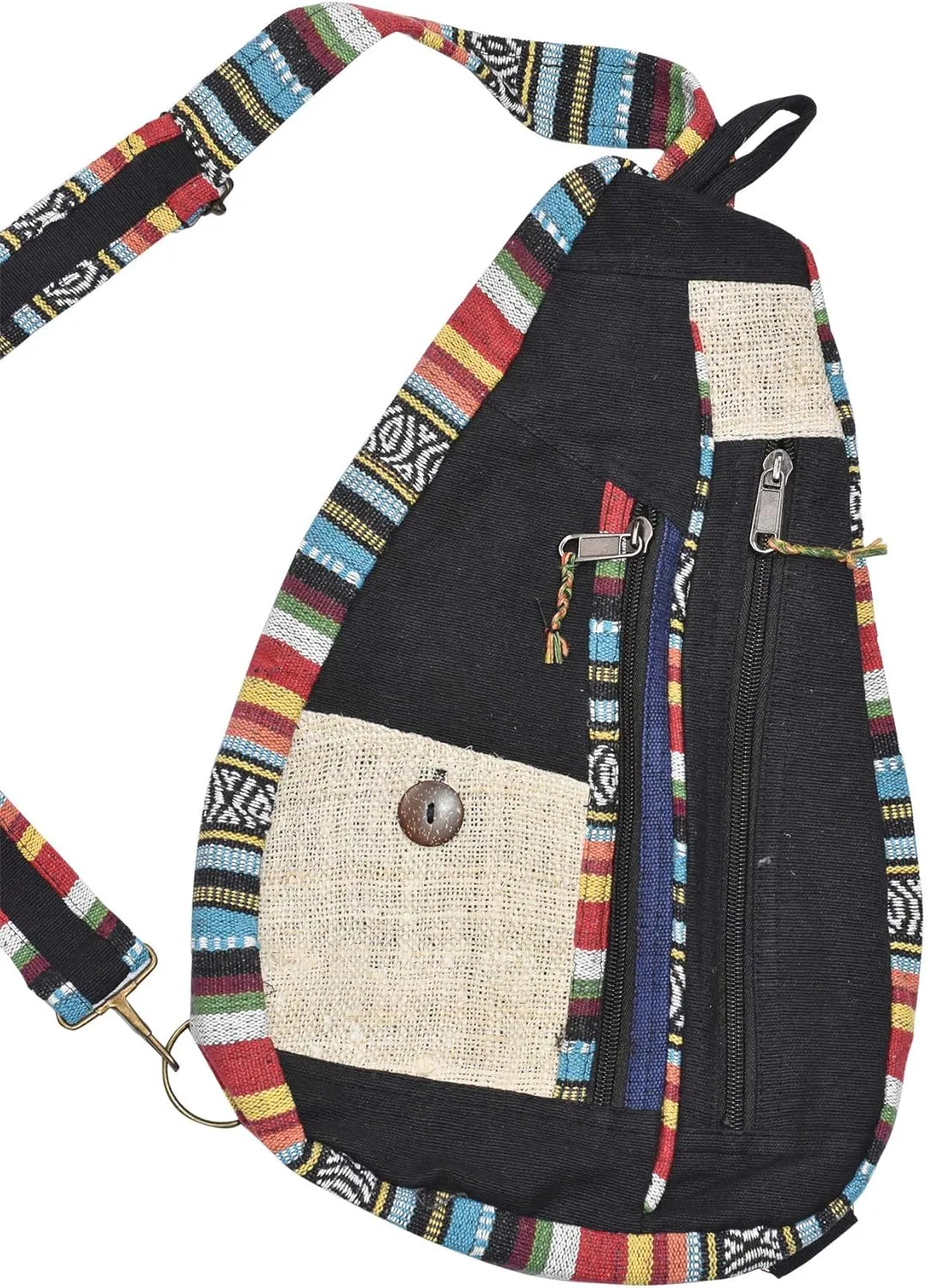 Mandala Crafts Boho Sling Bag for Women Crossbody Purse – Bohemian One Strap Backpack – Hippie Boho Backpack for Men Daypack