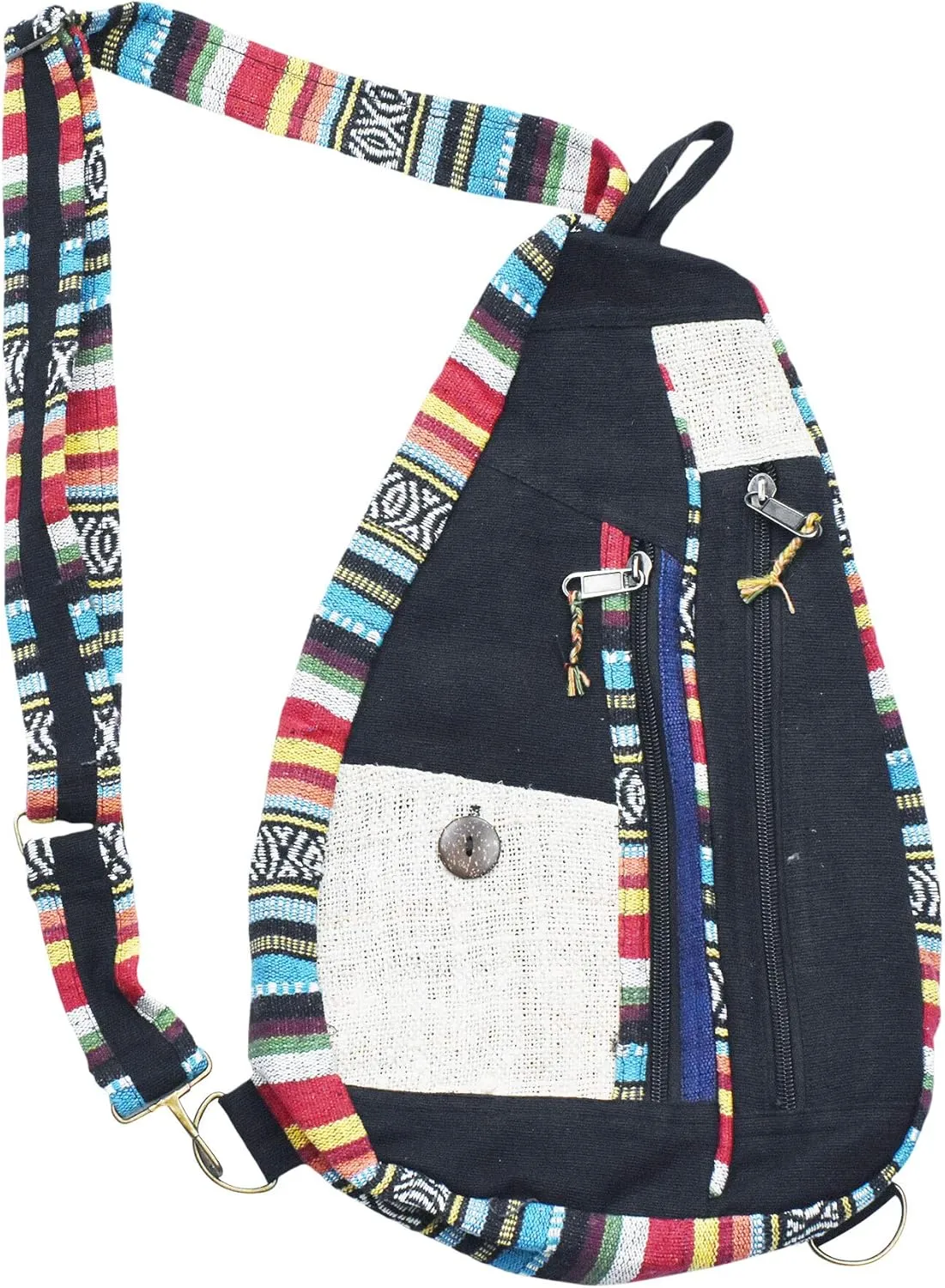 Mandala Crafts Boho Sling Bag for Women Crossbody Purse – Bohemian One Strap Backpack – Hippie Boho Backpack for Men Daypack