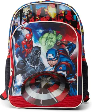 Marvel Spiderman, Iron Man, Hulk, Black Panther and Captain America Backpack for School - 16" Small Kids Bookbag Knapsack for Boys, Girls, Toddlers