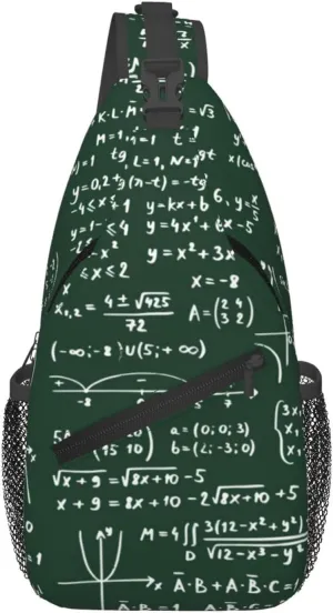 Math Shoulder Bag Teachers Sling Backpack Daypack Casual Bag Mathematics Backpack Bag for Outdoor
