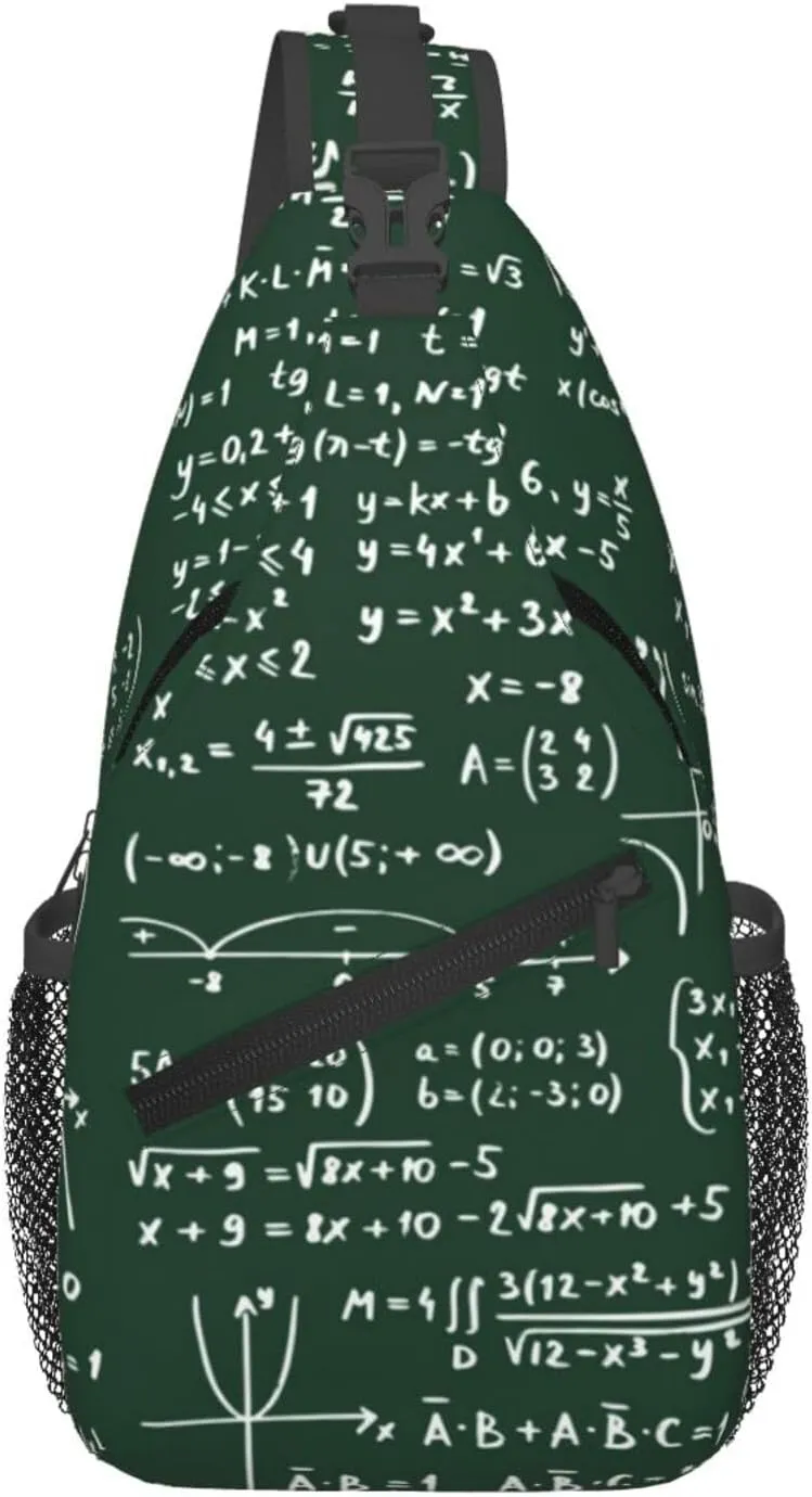 Math Shoulder Bag Teachers Sling Backpack Daypack Casual Bag Mathematics Backpack Bag for Outdoor