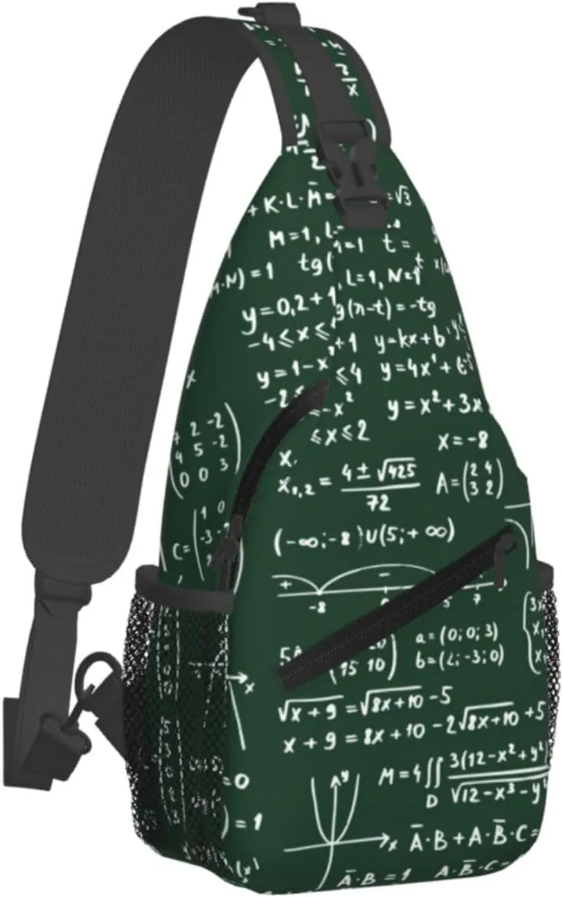 Math Shoulder Bag Teachers Sling Backpack Daypack Casual Bag Mathematics Backpack Bag for Outdoor
