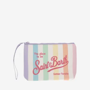 Mc2 Saint Barth Scuba Clutch Bag With Striped Pattern