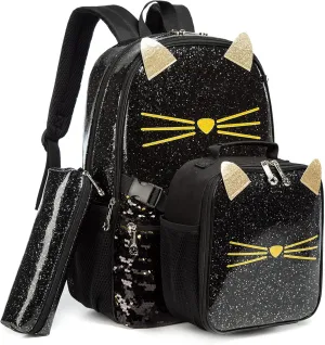 Meetbelify Backpack for Girls Backpacks for Elementary Preschool Students Kids School Cute Backpack with Lunch Box