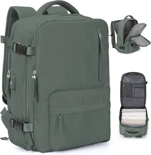 Men & Women Travel Minimalist Backpack Carry On Backpacks Airline Approved, Airplane Traveling Waterproof Duffel Bag With Shoe Compartment Casual Daypack