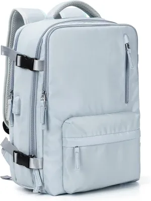 Men & Women Travel Minimalist Backpack Carry On Backpacks Airline Approved, Airplane Traveling Waterproof Duffel Bag With Shoe Compartment Casual Daypack