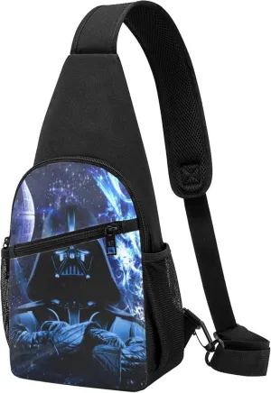 Men Women Chest Sling Bag Diagonally, Darth Movie Vader Adjustable Casual shoulder crossbody bag for Outdoor Cycling Travel Hiking Daypack